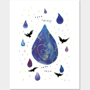 Turn Grief Into Love Kintsugi Posters and Art